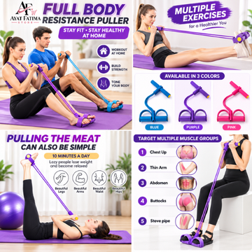 Pedal Resistance Band Tummy Trimmer - (Random Colors)